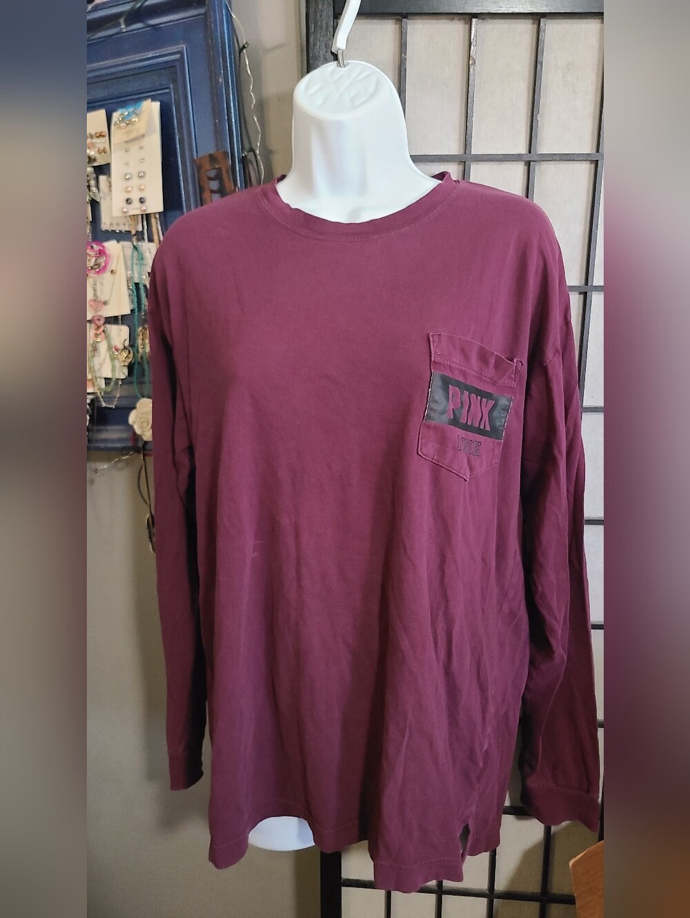Vs Pink Purple Long Sleeve Tee sz S